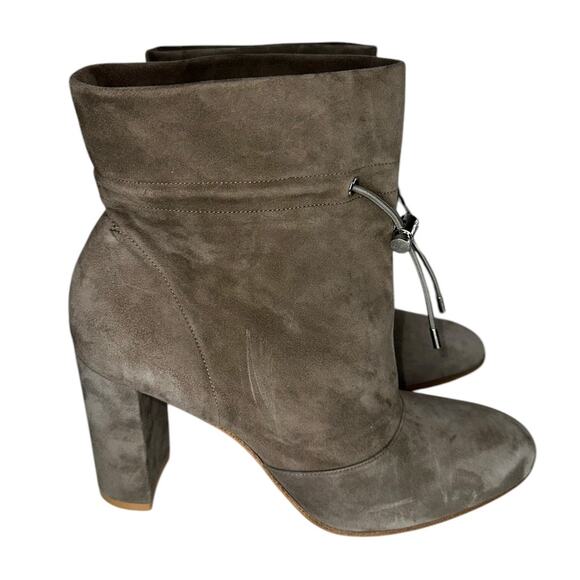 Gianvito Rossi Maeve Tan Beige Calfskin Leather Suede Ankle Boots Pumps Size 9.5 - Picture 3 of 11